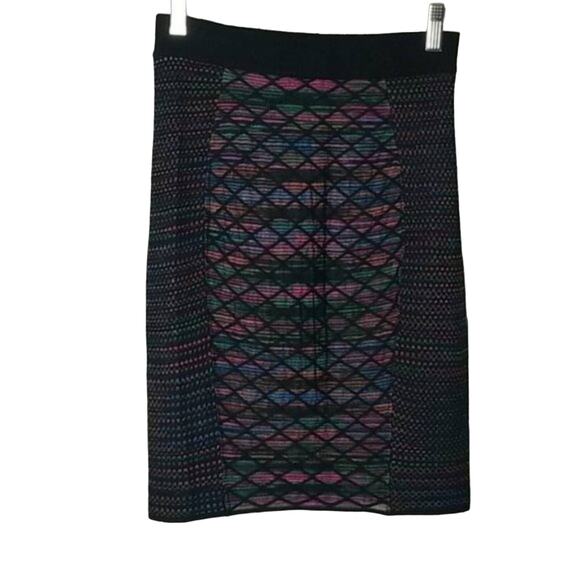 M by Missoni Multicolor Knit Knee Length Pencil Skirt - Picture 2 of 6